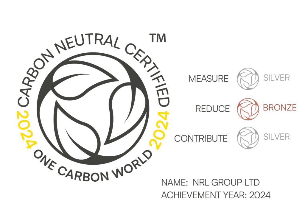 One Carbon World certification logo showing climate neutral accreditation